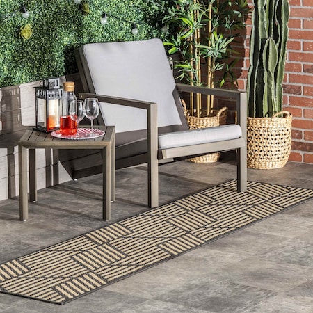 Nuloom Leona Modern Geometric Indoor/Outdoor Area Rug 2ft x 8ft GBCB14A-208